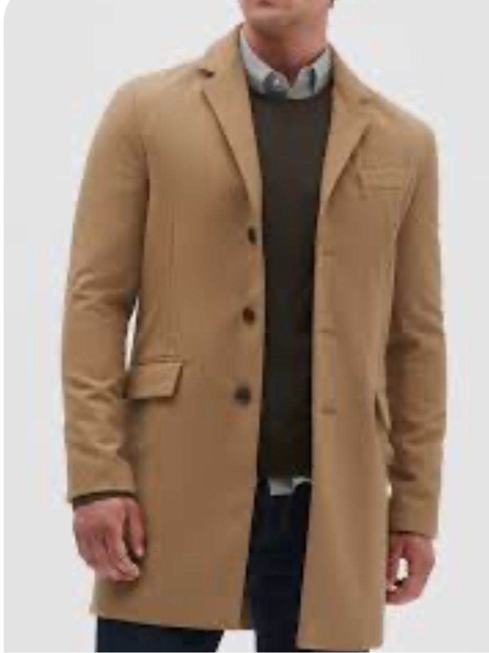 Banana Republic Men's Camel Wool Mix Coat Size M - Picture 10 of 12